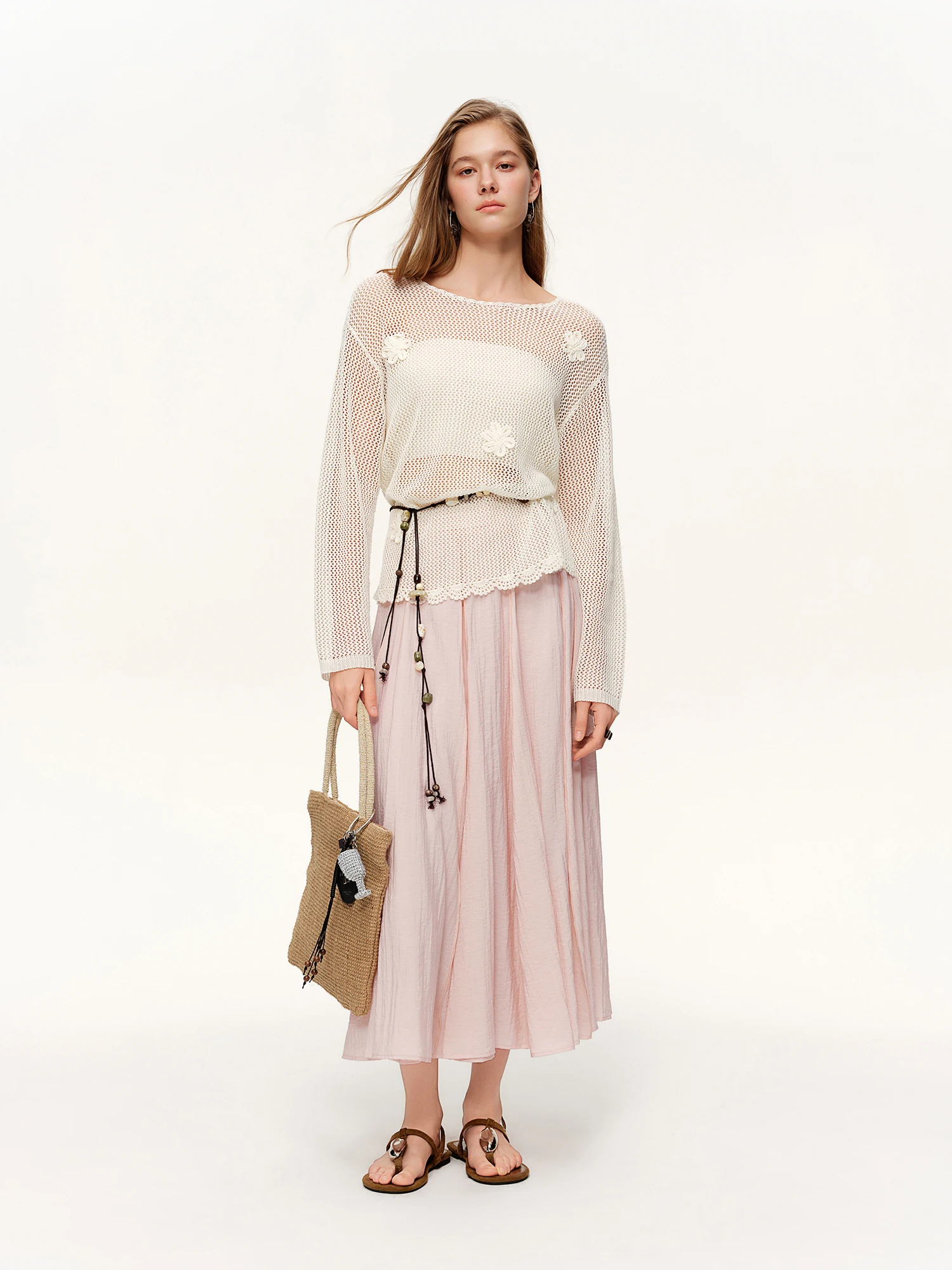 DUSHU Women's 3D Tailored Patchwork Bateau Skirt Spring 2026 New Arrival Fashionable and Versatile Skirts for Every Occasion - Image 4