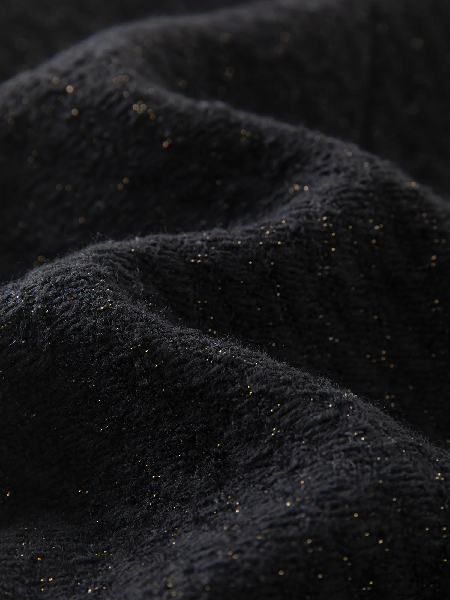 ZIQIAO Women Tweed Jackets Winter 23.4% Wool Black Temperament Short Wool Coats Round Neck Single Breasted Jacket 24ZQ94230 - Image 4