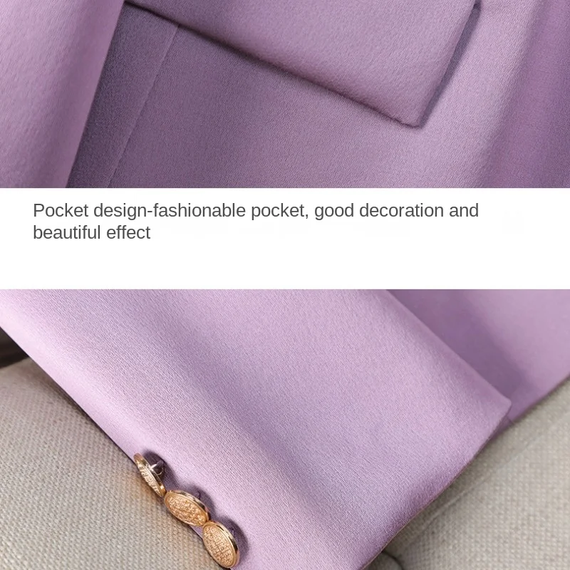 Red Blazer Female Slim Ofiice Lady Suits Thin Single Button Women Casual Temperament Top High Strecth Ladies Red Tide - Image 5