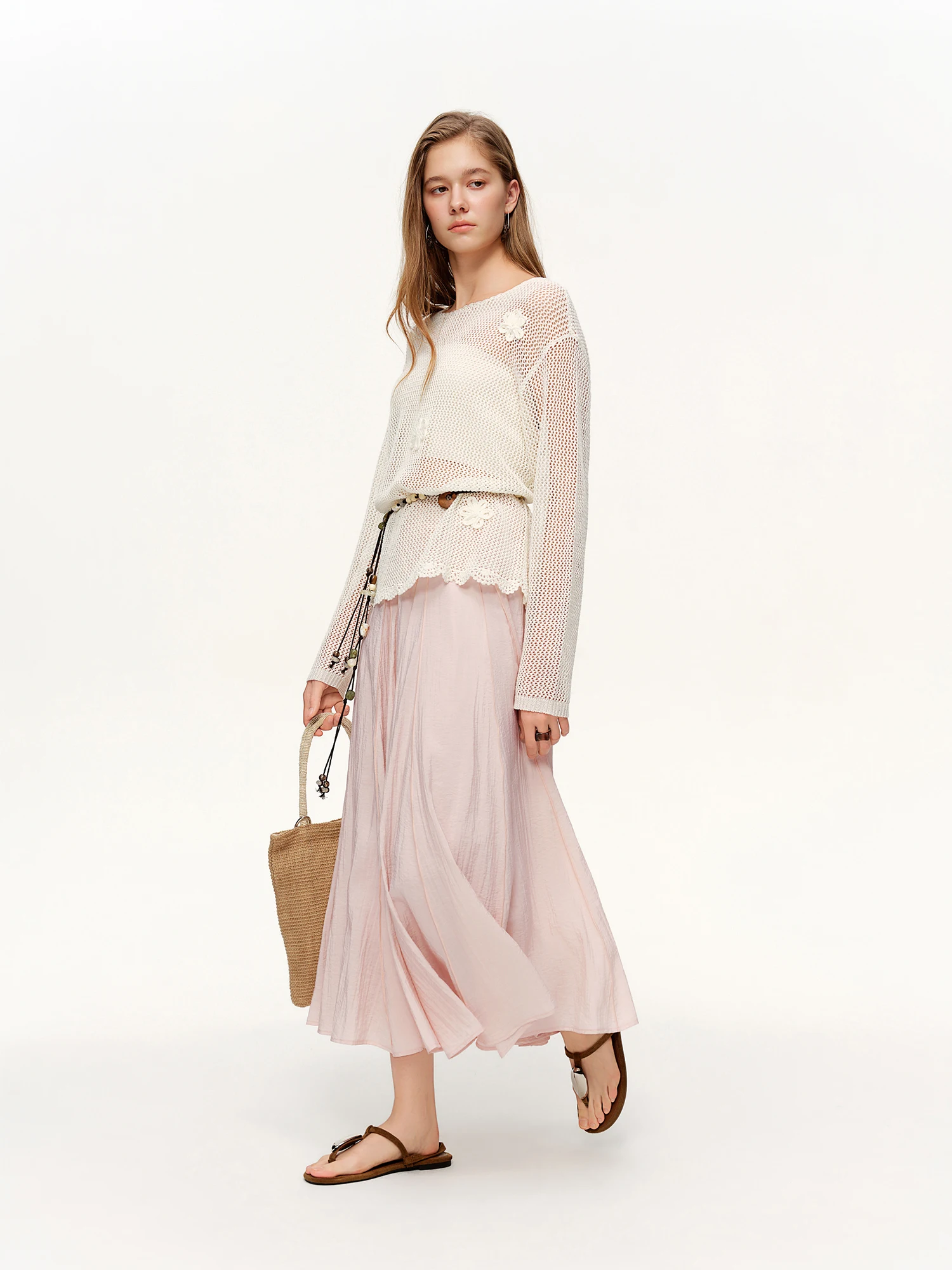 DUSHU Women's 3D Tailored Patchwork Bateau Skirt Spring 2026 New Arrival Fashionable and Versatile Skirts for Every Occasion - Image 5